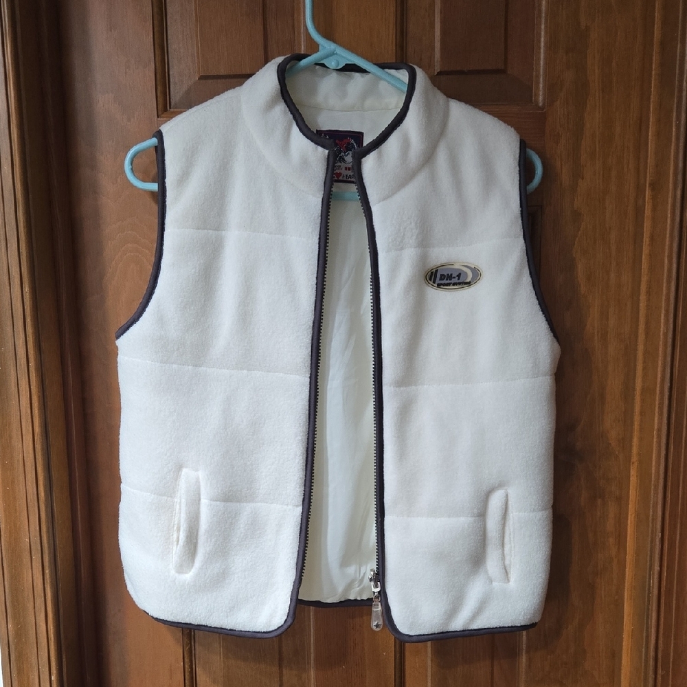 Derek Heart White Fleece Vest
